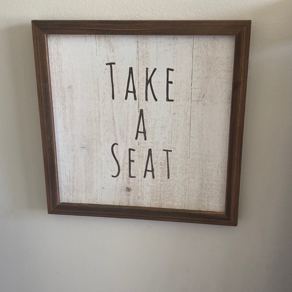 Take A Seat bathroom sign